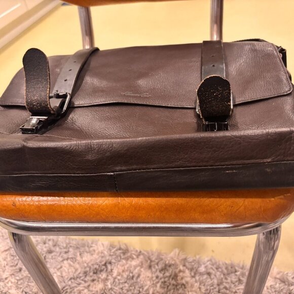 Kenneth Cole Business Messenger Briefcase Laptop Bag Leather - Picture 10 of 12